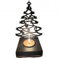 Подсвечник своими руками на 1 свечку "Ёлочка" черный