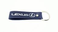 Брелок шкіряний TERRAPLUS Стрічка Lexus синій зі срібним тисненням