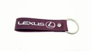 Брелок шкіряний TERRAPLUS Стрічка Lexus фіолетовий зі срібним тисненням