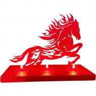 Подсвечник на 3 свечи своими руками "Красная Огненная лошадь"