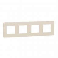 Рамка четырехместная Schneider Electric Unica New Studio Color универсальная крем/крем NU280844
