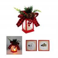 Декорація новорічна Ліхтарик з LED свічкою (KY8-2507)