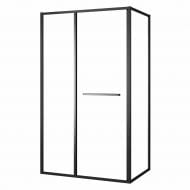 Душове огородження VOLLE CRUZE 80*120*200см, тип дверей COME IN, чорний профіль, прозоре скло