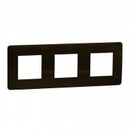 Рамка трехместная Schneider Electric Unica New Studio Metal универсальная бронза/белый NU280650