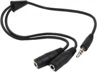 Кабель Ultra 3,5 мм M – 2x3,5 мм F 0,28 м черный (UC71-0028)