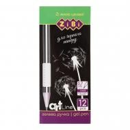 Ручка гелева ZiBi Black Paper біла ART Line ZB.2208-12