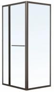 Душевое ограждение VOLLE CRUZE 90*90*200см, тип дверей COME IN, профиль metal gun, прозрачное стекло
