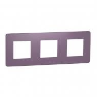Рамка трехместная Schneider Electric Unica New Studio Color универсальная лиловый/крем NU280615