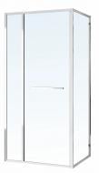 Душове огородження VOLLE CRUZE 90*90*200см, тип дверей COME IN, хромований профіль, прозоре