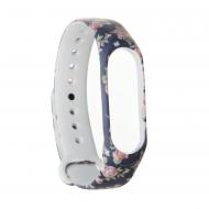 Ремінець для фітнес-браслета Armorstandart для Xiaomi Mi Band 4/3 Blue Flowers (ARM52066) 52066