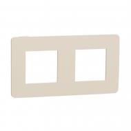 Рамка двухместная Schneider Electric Unica New Studio Color универсальная крем/крем NU280444