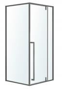 Душове огородження VOLLE MORA 90-C 90*90*200 см квадратна, розпашна, профіль metal gun, скло прозоре