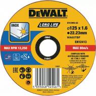 Круг відрізний DeWalt INOX Long Life 125 x 1,6 x 22,23 мм DT43906