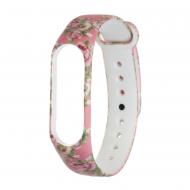 Ремешок для фитнес-браслета Armorstandart для Xiaomi Mi Band 4/3 Pink Flowers (ARM55639) 55639