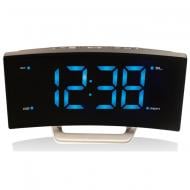 Годинник настільний WT460 Blue LED Black/Silver Technoline