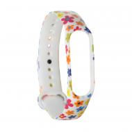 Ремінець для фітнес-браслета Armorstandart для Xiaomi Mi Band 4/3 White Flowers (ARM52062) 52062