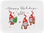 Блюдо Ardesto Gnomes 20х15 см червоне із білим AR3064 Блюдо Ardesto Gnomes 20х15 см червоне із білим AR3064