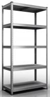 Стеллаж 1800x600x500 мм Меткас Бюджет серый металл полки 5 шт. цинкованный