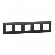 Рамка пятиместная Schneider Electric Unica New Studio универсальная антрацит NU201054