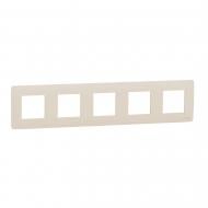 Рамка пятиместная Schneider Electric Unica New Studio универсальная крем NU201044