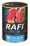 Корм влажный беззерновой для взрослых собак Rafi Dolina Noteci ягненок, голубика, клюква 400 г Корм влажный беззерновой для взрослых собак Rafi Dolina Noteci ягненок, голубика, клюква 400 г