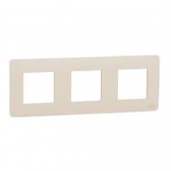 Рамка тримісна Schneider Electric Unica New Studio універсальна крем NU200644 Рамка тримісна Schneider Electric Unica New Studio універсальна крем NU200644