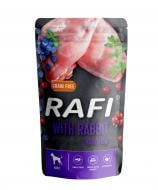 Корм влажный беззерновой для взрослых собак Rafi Dolina Noteci с кроликом 500 г