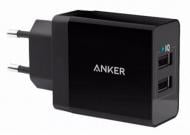 Мережевий зарядний пристрій Anker PowerPort2 24W/4.8A+Micro USB cable V3 B2021L11