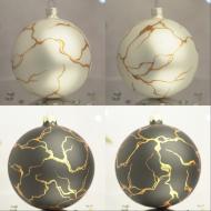 Набор елочных шаров Черно-белая классика d 100 мм 2 шт./уп.