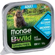 Корм для кошек Monge BWild Grain Free Wet Adult беззерновой анчоус с овощами 100 г