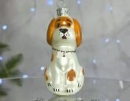 Іграшка на ялинку Песик Чапа здивований 10 см білий Іграшка на ялинку Песик Чапа здивований 10 см білий