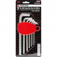 Набір ключів Forsage Г-подібних 6-гранних довгих з кулею, 7 пр(3/32", 1/8", 5/32", 3/16", 1/4", 5 Набір ключів Forsage Г-подібних 6-гранних довгих з кулею, 7 пр(3/32", 1/8", 5/32", 3/16", 1/4", 5