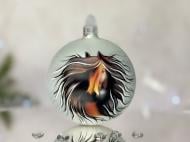 Куля ялинкова Символ 2026 Стрімкий кінь d 85 мм білий 4820001180541