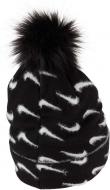 Шапка Nike K NK PEAK BEANIE POM FJ6306-010 р.one size черный