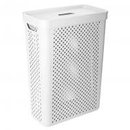 УЦЕНКА! Корзина для белья Алеана Simple с крышкой 25 л белый (УЦ №2971)