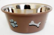 Миска Lilli Pet Metal Star Paw & bone 1800 мл коричневый 20-5674