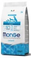 Корм сухий Monge all breeds adult light 2,5 кг з лососем