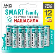 Батарейка лужна НАША СИЛА SMART family AA (пальчикові) 12 шт. (3141)
