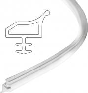 Ущільнювач в паз фігурний гумовий Київгума для міжкімнатних дверей КД-15 білий