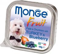 Корм влажный для всех пород Monge FRUIT с индейкой и черникой (70013208) 100 г