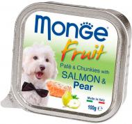 Корм влажный для всех пород Monge FRUIT с лососем и грушей (70013246) 100 г