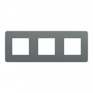 Рамка трехместная Schneider Electric Unica New универсальная дымчато-серый NU280621 Рамка трехместная Schneider Electric Unica New универсальная дымчато-серый NU280621