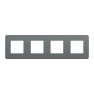 Рамка четырехместная Schneider Electric Unica New универсальная дымчато-серый NU280821