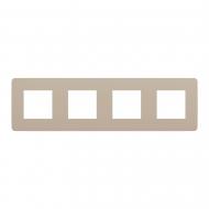 Рамка четырехместная Schneider Electric Unica New универсальная песочный NU280827