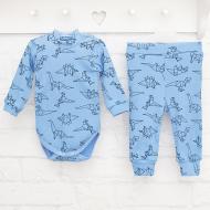 Комплект Blanka Діно блакитний р.74-80 110724