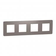 Рамка четырехместная Schneider Electric Unica New универсальная коричневый NU280816
