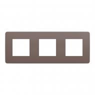 Рамка трехместная Schneider Electric Unica New универсальная шоколадный NU280616