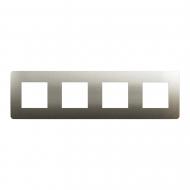 Рамка четырехместная Schneider Electric Unica New Studio Metal универсальная бронза/белый NU280850M