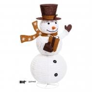 Декоративная новогодняя фигура Олень Снеговик 3D светодиодная (LED) 120 ламп 125 см