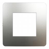 Рамка одноместная Schneider Electric Unica New Studio Metal универсальная матовый хром/антрацит NU280256M